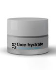 Barattolo frontale di Face Hydrate Moisturizer Cream Sensitiva con Cannabidiolo, acido ialuronico e olio di rosa mosqueta, 50ml