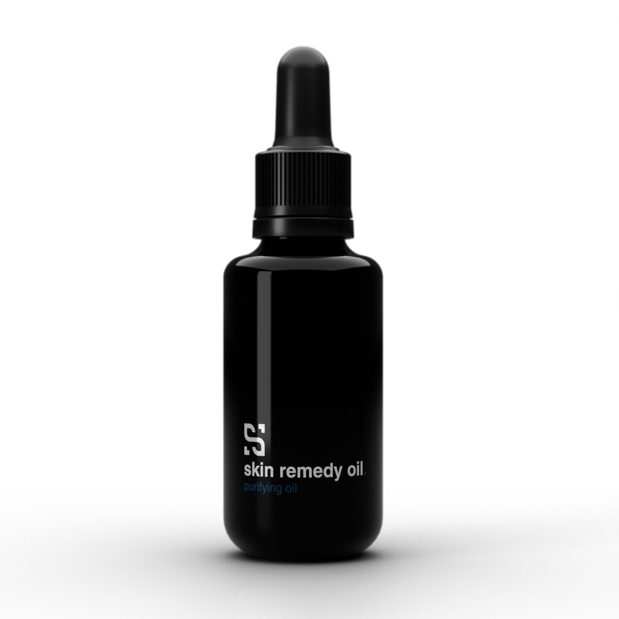 Flacone frontale di Skin Remedy Purifying Oil Sensitiva con Cannabidiolo, olio di avocado ed estratto di camomilla, 30ml